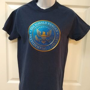Small Ronald Reagan Library T shirt #009